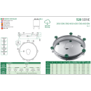 Domdeckel 519 RUND 200mm mit Kunststoffhandgriffe  Rahmen...