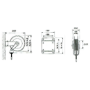 Schlauchaufroller aus Edelstahl schwenkbar mit 20 Meter...