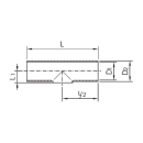 T- Stück kurz Edelstahl gevliest Reihe 2