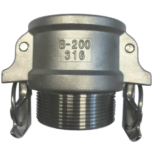 Kamlok Mutterteil Self-Lock System mit Außengewinde (B) DN80 3" 1.4404