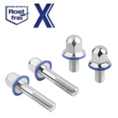 Hygieneschraube M4x8 inkl. EPDM Dichtung 1.4404  2500...