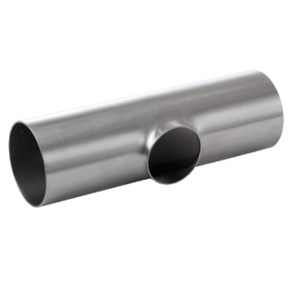 Edelstahl T- Stück reduziert kurz 80/55  1.4301  REIHE 2