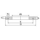 Blockflansch nach DIN28117/A DN250 PN10  1.4571