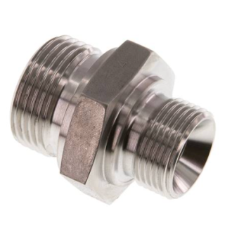 HYDRAULIK Doppelnippel 1 1/4" auf 1" STAHL VERZINKT 315 bar