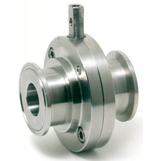 Scheibenventil RIZZATO mit Clamp / Clamp Anschlüssen poliert DIN DN40 V4A Dichtung VITON