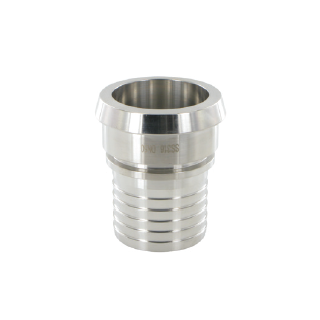 Kopie von Schlauchkegelstutzen gerillt nach DIN 11851 für Klemmschaleneinband DN40 Tülle 38mm  1.4401 #1