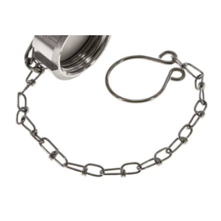 Kette mit Haken und Öse für Blindmuttern DN 100  1.4301