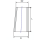 Konus Form H exzentrisch V4A 154,0x84,0x2,0  Länge 140mm