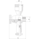 Untere Standrohraufnahme für Standanzeige Außengewinde 3/8"  Rohraufnahme 16mm