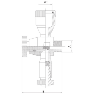 Untere Standrohraufnahme für Standanzeige Außengewinde 3/8"  Rohraufnahme 20mm