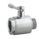 Kugelhahn mit Weingewinde 5/4" AG und Whitworthgewinde IG 5/4"  1.4301