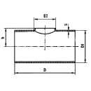 T- Stück ausgehalst 21,3x2,0 V2A