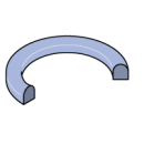 Milchrohr- Verschraubungsring STANDARD nach DIN 11851 DN50 PERBUNAN BLAU