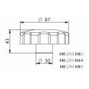 Handrad MEC/90 INOX M16