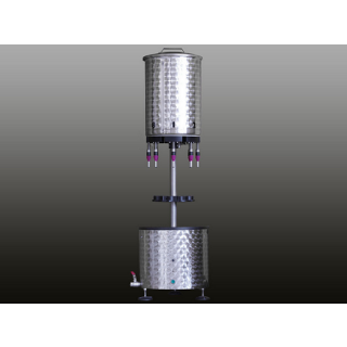 Falldruck- Abfüllmaschine 8- stellig mit elektrischem Antrieb  komplett Edelstahl