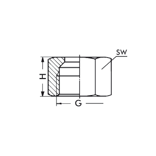 Überwurfmutter für Schneidringverschraubung M12x1,5 V4A   für Reihe L