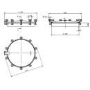 Domdeckel Type 10V/800  dm 805mm  Rahmenhöhe 105mm