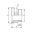 Einschraubgewindestutzen  DN40  R1 1/2"  1.4404