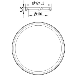 Dichtung für Abwasserrohrsystem EPDM 110