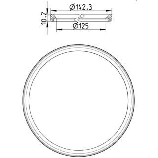 Dichtung für Abwasserrohrsystem EPDM 125