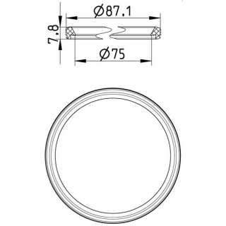 Dichtung für Abwasserrohrsystem VITON 75