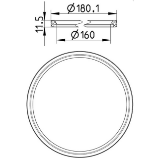 Dichtung für Abwasserrohrsystem VITON 160