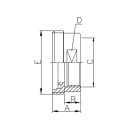 Aufschraubgewindestutzen  DN32 5/4"  1.4404