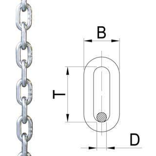 Edelstahl Gliederkette DIN 766   4mm   V4A