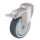 Edelstahl Lenkrolle mit Feststeller LRXA-TPA-FI 125mm Gleitlager Rückenloch 13mm
