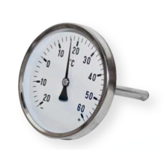 Edelstahlthermometer DM100  0°C bis +120°C  Tauchschaftlänge 45mm