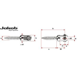 Ösen- Gegenstück mit Holzgewinde