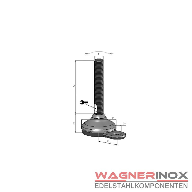 Maschinenfuss Typ H Mit Lasche 61 20 35