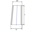 Konus Form H exzentrisch V4A 21,3x17,2x2,0  Länge 12mm