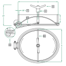 Mannloch 315 OVAL 400x490 V2A  mit Gelenk nach innen...