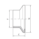 Garolla Anschweißstutzen DN40 x 48,3mm  gepresst