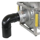Flachabsaugkrümmer aus PE 90° mit B-Kupplung