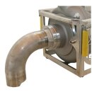 Flachabsaugkrümmer aus Edelstahl 90° mit A-Kupplung
