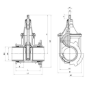 Schieber mit Steckmuffe HAWLE 4500 E3