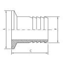 Clamp Schlauchanschluss BS 4825 3A  1.4404