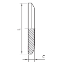 Clamp Blinddeckel DIN 32676 DN10, DN15, DN20 (ISO8, 10, 15)  1.4404  dm34,0mm