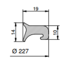 Mannlochdichtung für Modell T1/200-3V/230-N/230...