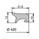 Mannlochdichtung für Modell T1/400-4V/400-TV/400...
