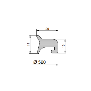 Mannlochdichtung für Modell T1/500-TV/500-T/500-6V/500 nn (G/T500)