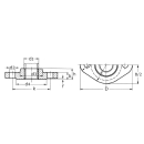 Ovaler Edelstahl- Gewindeflansch V4A 1.4571 DIN2561/C mit Ansatz PN10/16