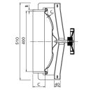 Mannloch 324 RUND 400mm für Gärtank  Rahmenhöhe 80mm  Rahmenstärke 8mm