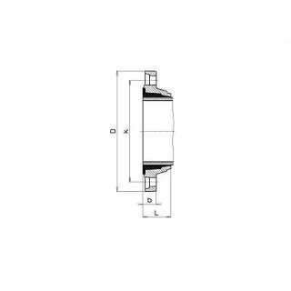 Zweikammerflansch für PVC- Rohre EN 1542-2