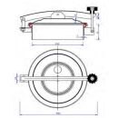 Domdeckel 443 RUND 300mm mit Schwenk- und Seitenöffnung sterilisierbar