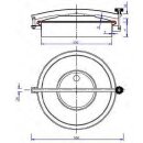 Domdeckel 445 RUND 500mm mit Schwenk- und Seitenöffnung sterilisierbar