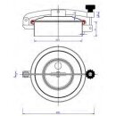 Domdeckel 453 RUND 300mm sterilisierbar mit Schwenk- und Seitenöffnung