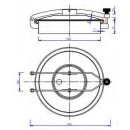 Domdeckel 465 RUND 500mm sterilisierbar